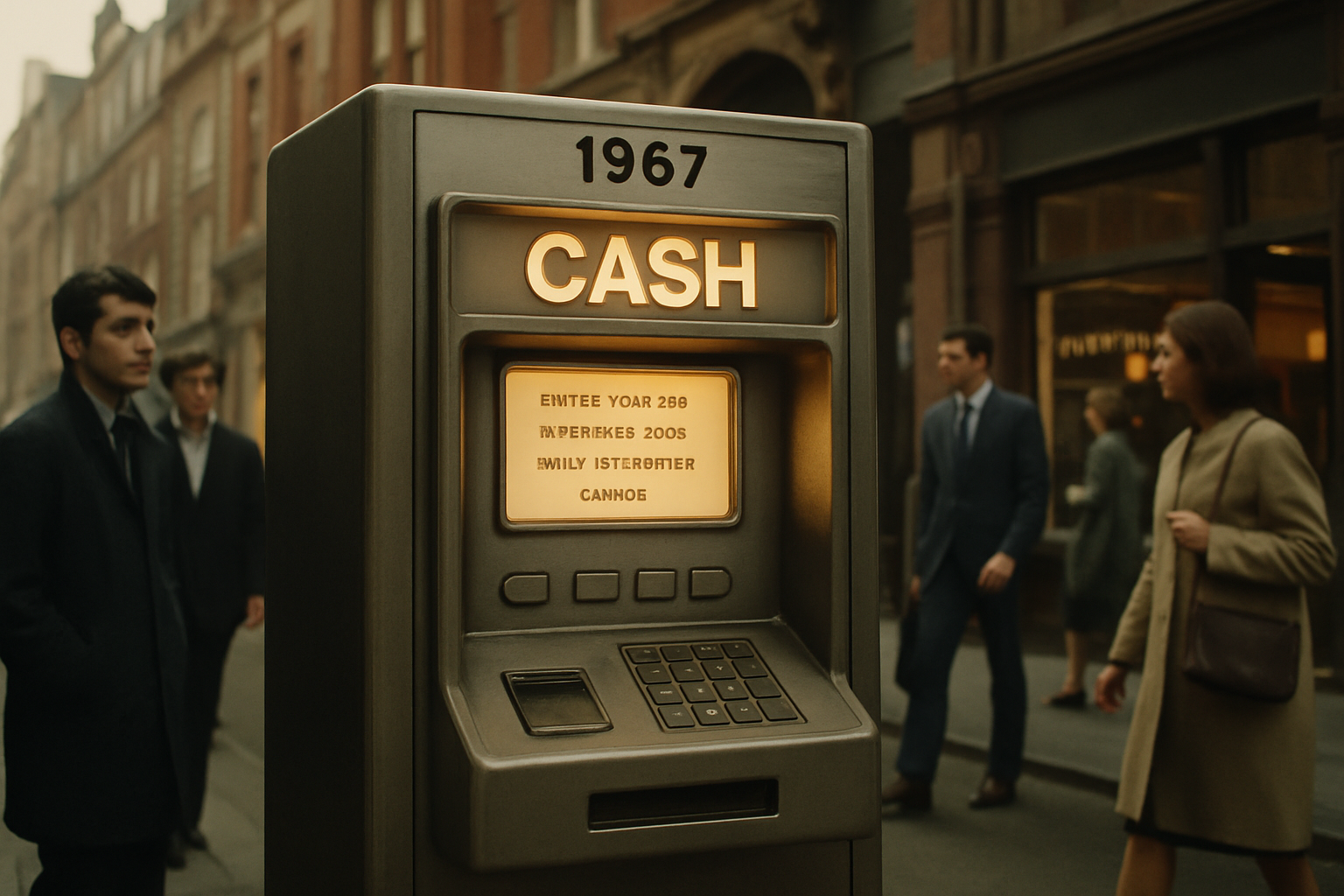 The very first cash machine was installed in London
