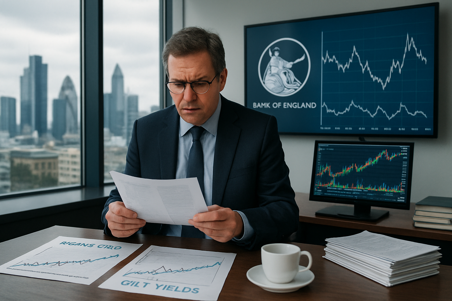 UK gilt yields climb even as Bank cuts rates